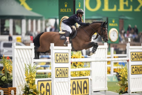 Olivier Robert of France, riding Iglesias D.V. competes in the 2025 Spruce Meadows Masters on September 4, 2025 in Calgary, Alberta, Canada, North America