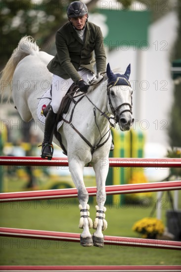 Daniel Coyle of Ireland, riding Incredible competes in the 2025 Spruce Meadows Masters on September 4, 2025 in Calgary, Alberta, Canada, North America
