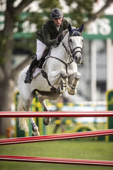 Daniel Coyle of Ireland, riding Incredible competes in the 2025 Spruce Meadows Masters on September 4, 2025 in Calgary, Alberta, Canada, North America