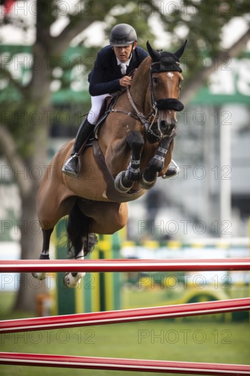 Bertram Allen of Ireland, riding Qonquest De Rigo competes in the 2025 Spruce Meadows Masters on September 4, 2025 in Calgary, Alberta, Canada, North America