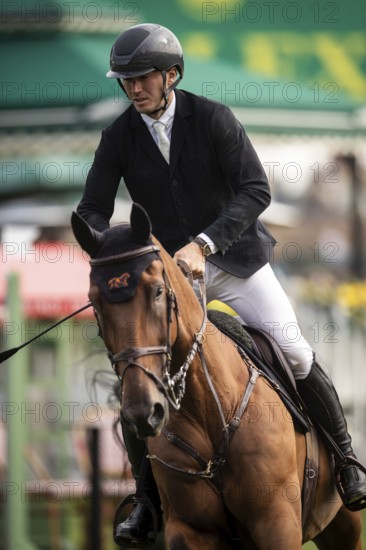 Kristaps Neretnieks of Austria, riding Valour competes in the 2025 Spruce Meadows Masters on September 4, 2025 in Calgary, Alberta, Canada, North America