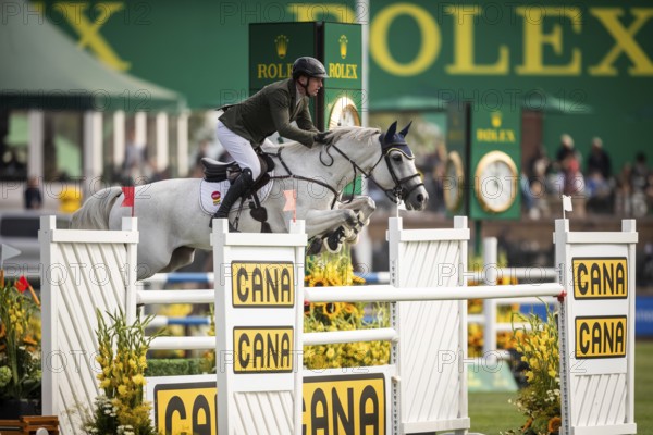 Daniel Coyle of Ireland, riding Incredible competes in the 2025 Spruce Meadows Masters on September 4, 2025 in Calgary, Alberta, Canada, North America