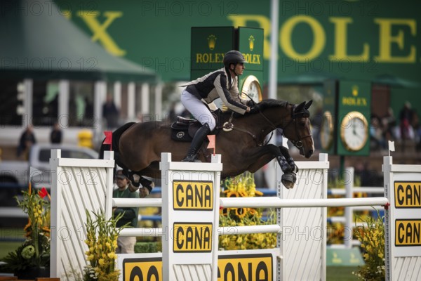 Nicola Philippaerts of Belgium, riding Gadget Mouche competes in the 2025 Spruce Meadows Masters on September 4, 2025 in Calgary, Alberta, Canada, North America
