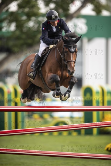 Olivier Robert of France, riding Iglesias D.V. competes in the 2025 Spruce Meadows Masters on September 4, 2025 in Calgary, Alberta, Canada, North America