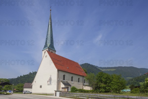 Church Maria Sieben Schmerzen, Oberwössen, Chiemgau, Upper Bavaria, Bavaria, Germany