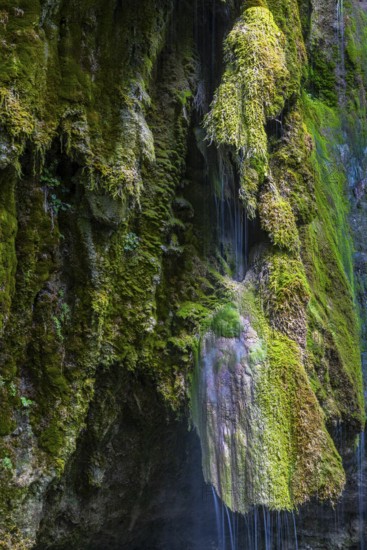 Hinang waterfalls, gorge, rock, limestone, Hinang, Fischen, Allgäu Alps, Bavaria, Germany