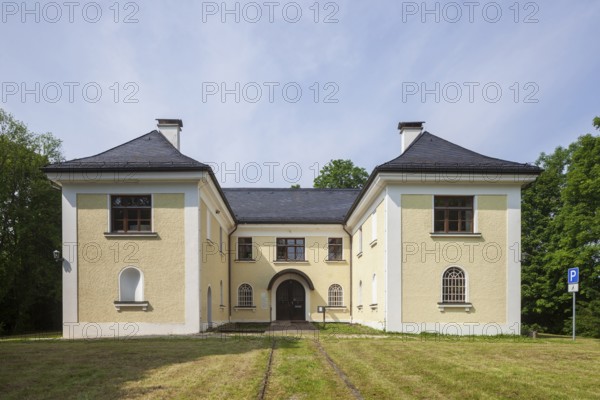 Former forestry office, Marquartstein, Chiemgau, Upper Bavaria, Bavaria, Germany