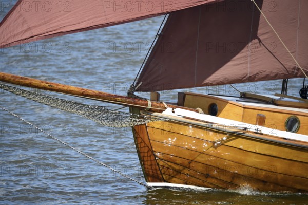 Zeesbootregatta on the Bodden near Bodstedt, Darß, Mecklenburg-Vorpommern, Germany