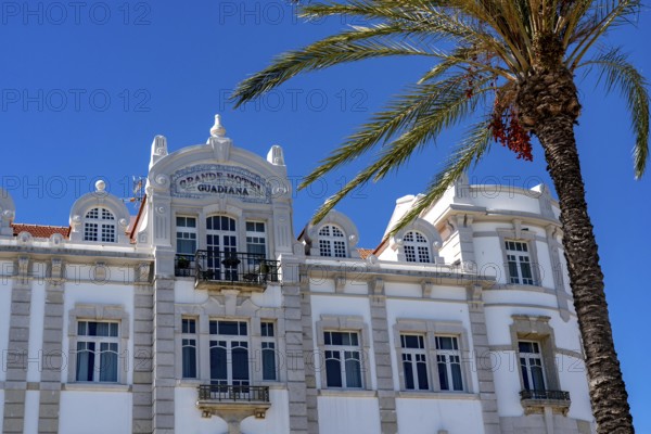 Bordoy Grand House Algarve, hotel from 1926 at the marina Vila Real de Santo António, place at the border to Spain, Vila Real de Santo António, Algarve, Portugal