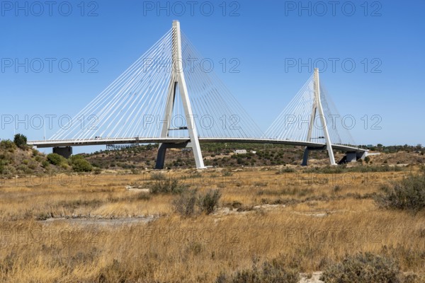Ponte Internacional do Guadiana road bridge over the Guadiana border river between Portugal and Spain, near Vila Real de Santo António