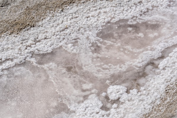 Salt extraction on the Algarve coast in Portugal, 95 per cent of Portuguese sea salt is extracted here, salt works near Tavira