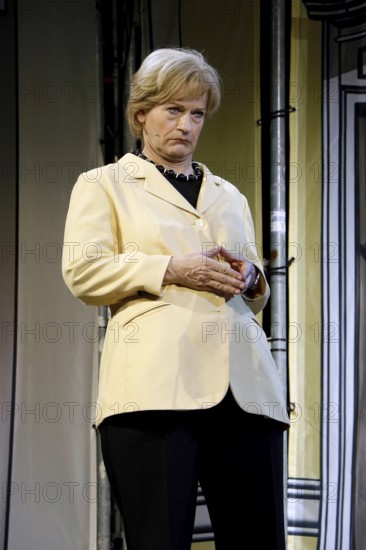 Christoph Marti (Merkel) at the photo rehearsal for Miss Merkel - Murder in the Uckermark at the Komödie am Kudamm in the Ernst-Reuter-Saal in Berlin on 18 Sep 2025