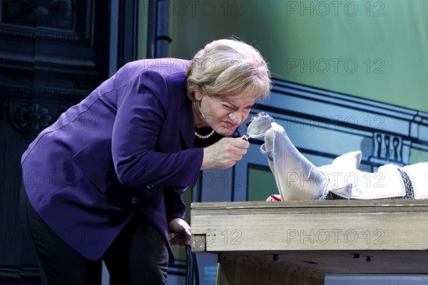 Christoph Marti (Merkel) at the photo rehearsal for Miss Merkel - Murder in the Uckermark at the Komödie am Kudamm in the Ernst-Reuter-Saal in Berlin on 18 Sep 2025