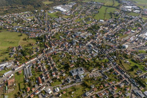 Aerial photo, Losheim am See, Saarland, Rhineland-Palatinate, Germany, Europe, Greimerath, birds-eyes view, aerial view, aerial photography, aerial photography, overview, bird's eye view