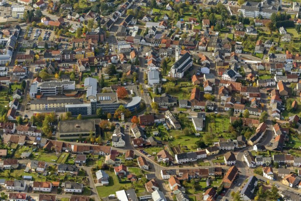 Aerial photo, Losheim am See, Saarland, Rhineland-Palatinate, Germany, Europe, Greimerath, birds-eyes view, aerial view, aerial photography, aerial photography, overview, bird's eye view