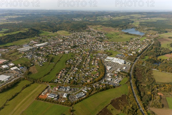 Aerial photo, Losheim am See, Saarland, Germany, Europe, Beckingen, birds-eyes view, aerial photography, aerial photography, overview, overview, bird's eye view