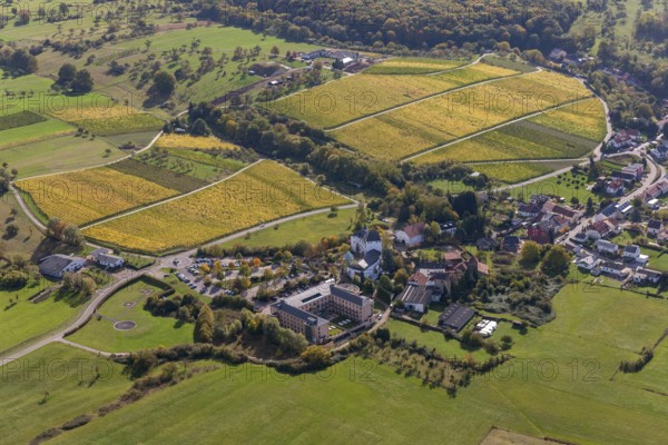 Saarländische Spielbanken GmbH Casino Schloss Berg, Renaissance castle on the Upper Moselle, Casino Schloss Berg, Nennig, Perl, Saarland, Germany, Europe, aerial photo, birds-eyes view, aerial photography, aerial photography, overview, bird's eye view