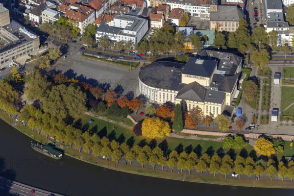 Saarländisches Staatstheater GmbH, Saarbrücken, Saarland, Germany, Europe, aerial view, birds-eyes view, aerial photography, aerial photography, overview, bird's-eye view, state capital