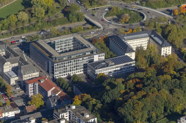 Ministry of Economic Affairs, Labour, Energy and Transport, Saarbrücken Higher Regional Court, Saarbrücken Higher Regional Court, Saarbrücken, Saarland, Germany, Europe, aerial photo, birds-eyes view, aerial photograph, aerial photography, aerial photography, overview, bird's eye view, state capital