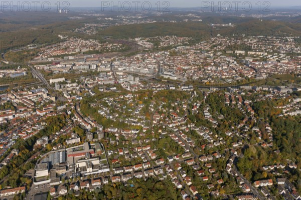 Saarbrücken Prison, Lerchesflurweg, Saarbrücken, Saarland, Germany, Europe, aerial view, birds-eyes view, aerial photography, aerial photography, overview, overview, bird's eye view, state capital