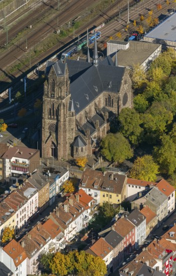 Church of St. Joseph in Malstatt, Saarbrücken, Saarland, Germany, Europe, aerial view, birds-eyes view, aerial photography, aerial photography, overview, bird's eye view, state capital