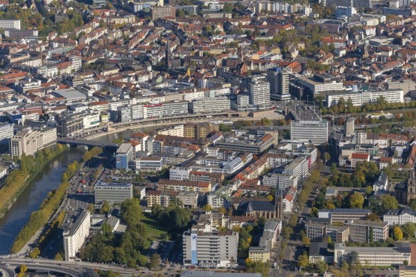 Saarbrücken centre Hohenzollernstraße, Saarbrücken, Saarland, Germany, Europe, aerial view, birds-eyes view, aerial photography, aerial photography, overview, bird's eye view, state capital