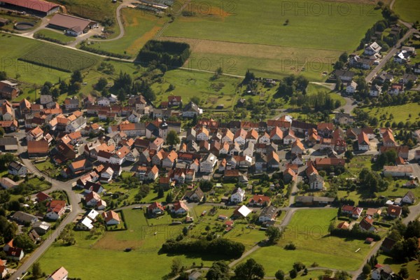 Aerial photograph, Schwarzenborn camp, tree meadow, Schwarzenborn, Hesse, Germany, Europe Aerial photograph : Hans Blossey Flight date: 31/08/2008 copyright: hans@blossey.eu, Stadtplanung Stadtplanung Wirtschaft