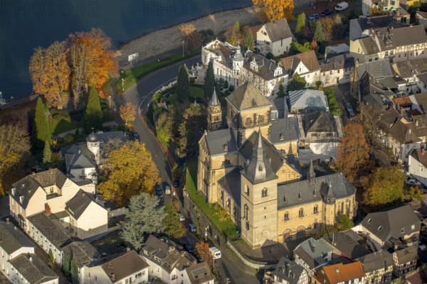 Catholic Church Remagen, Remagen, Rhine Valley, Rhineland-Palatinate, Germany, Europe, aerial view, birds-eyes view, aerial photography, aerial photography, overview, overview, bird's eye view