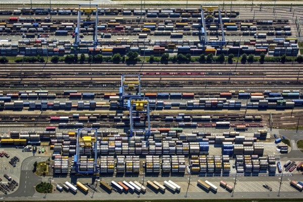 KTL Kombo-Terminal Ludwigshafen, container terminal, logistics, container loading, container, chemical container, Ludwigshafen am Rhein, Rhineland-Palatinate, Germany, Europe, aerial photo, birds-eyes view, aerial photography, aerial photography, overview, overview, bird's eye view