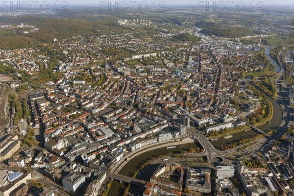 Nordstadt Saarbrücken, Saarbrücken, Saarland, Germany, Europe, aerial view, birds-eyes view, aerial photography, aerial photography, overview, overview, bird's eye view, state capital