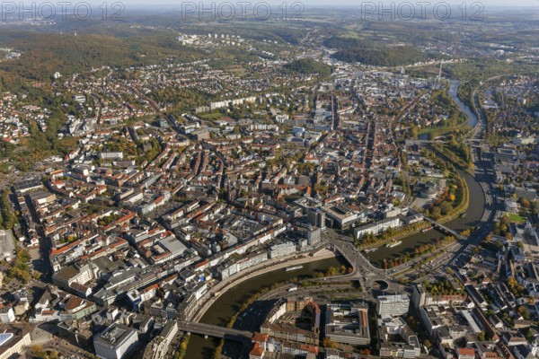 Nordstadt Saarbrücken, Saarbrücken, Saarland, Germany, Europe, aerial view, birds-eyes view, aerial photography, aerial photography, overview, overview, bird's eye view, state capital