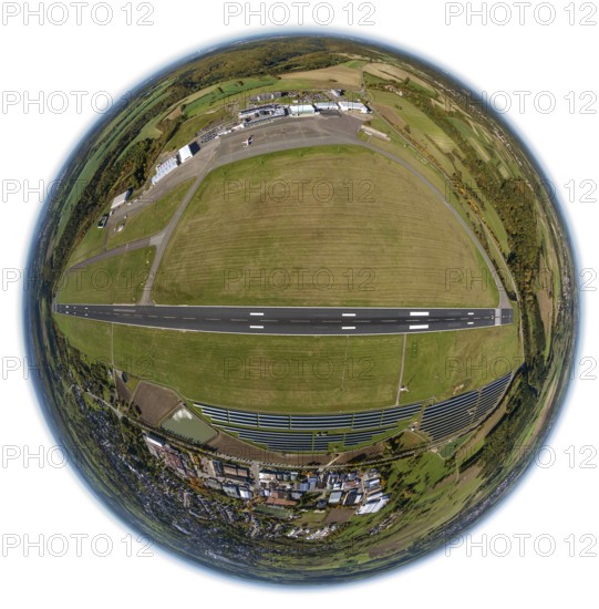 Saarbrücken-Ensheim Airport, Saarbrücken Airport, Saarbrücken, Saarbrücken, Saarland, Germany, Europe, aerial view, birds-eyes view, aerial photography, aerial photography, aerial photography, overview, bird's-eye view, state capital