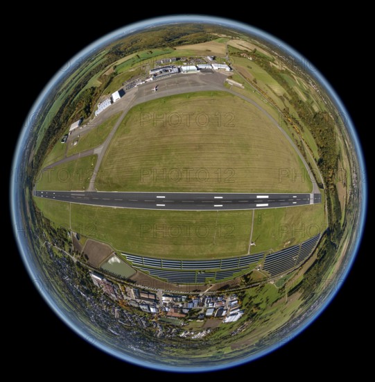 Saarbrücken-Ensheim Airport, Saarbrücken Airport, Saarbrücken, Saarbrücken, Saarland, Germany, Europe, aerial view, birds-eyes view, aerial photography, aerial photography, aerial photography, overview, bird's-eye view, state capital