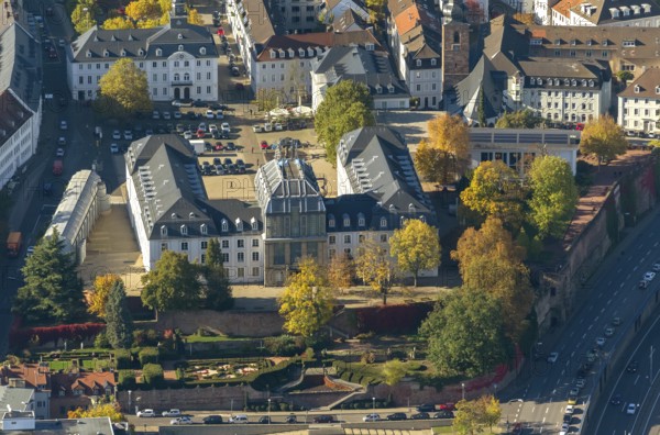 Saarbrücken Castle, Saarbrücken Palace, Saarbrücken Regional Association, at the Old Town Hall, Saarbrücken, Saarland, Germany, Europe, aerial view, birds-eyes view, aerial photography, aerial photography, overview, overview, bird's eye view, state capital