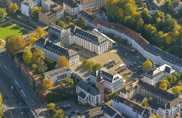 Saarbrücken Castle, Saarbrücken Palace, Saarbrücken Regional Association, at the Old Town Hall, Saarbrücken, Saarland, Germany, Europe, aerial view, birds-eyes view, aerial photography, aerial photography, overview, overview, bird's eye view, state capital