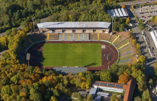 Stadium, Ludwigsparkstadion, 1.FC Saarbrücken, Saarbrücken, Saarland, Germany, Europe, aerial view, birds-eyes view, aerial photography, aerial photography, overview, overview, bird's eye view, state capital