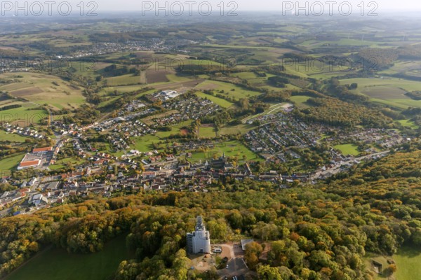 Church and Benedictine Abbey Tholey, Tholey, Saarbrücken, Saarland, Germany, Europe, aerial view, birds-eyes view, aerial photography, aerial photography, overview, overview, bird's eye view