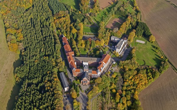 Arnold-Janssen-Gymnasium, Mission House St. Wendel, Divine Word Missionaries SVD, Klosterpark, Sankt Wendel, Saarbrücken, Saarland, Germany, Europe, aerial photo, birds-eyes view, aerial photograph, aerial photography, aerial photography, overview, bird's eye view