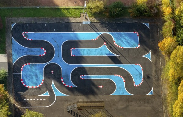Go-kart track, go-kart track, Sankt Wendel, Saarbrücken, Saarland, Germany, Europe, aerial photo, birds-eyes view, aerial photography, aerial photography, overview, overview, bird's eye view