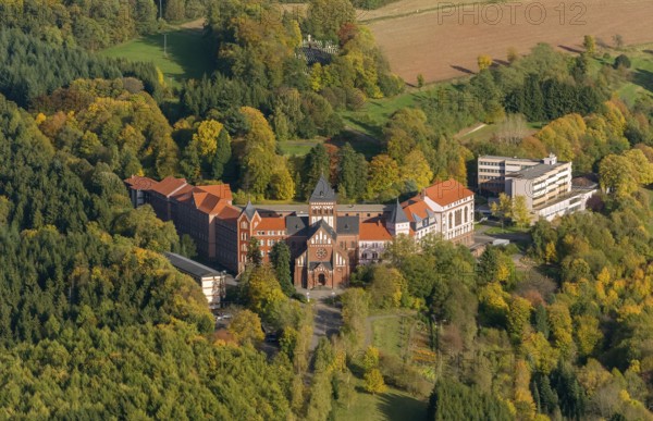 Arnold-Janssen-Gymnasium, Mission House St. Wendel, Divine Word Missionaries SVD, Klosterpark, Sankt Wendel, Saarbrücken, Saarland, Germany, Europe, aerial photo, birds-eyes view, aerial photograph, aerial photography, aerial photography, overview, bird's eye view