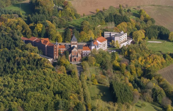 Arnold-Janssen-Gymnasium, Mission House St. Wendel, Divine Word Missionaries SVD, Klosterpark, Sankt Wendel, Saarbrücken, Saarland, Germany, Europe, aerial photo, birds-eyes view, aerial photograph, aerial photography, aerial photography, overview, bird's eye view