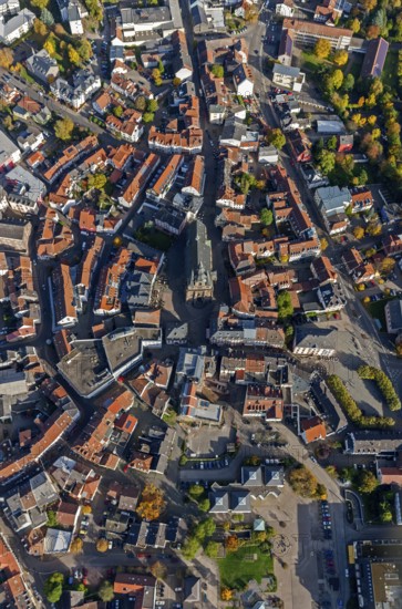 Wendalinusbasilika, basilica, Sankt Wendel, Saarbrücken, Saarland, Germany, Europe, aerial view, birds-eyes view, aerial photography, aerial photography, overview, overview, bird's eye view