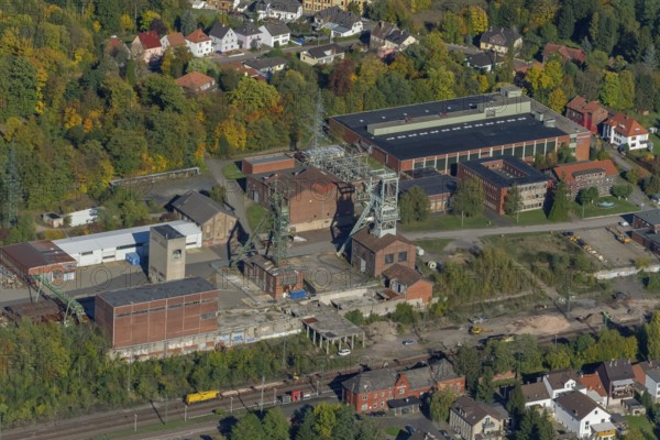 Luisenthal mine, Saarbrücken, Saarland, Germany, Europe, aerial view, birds-eyes view, aerial photography, aerial photography, overview, overview, bird's eye view