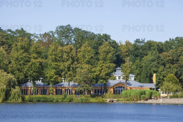 Restaurant lighthouse im Harburger Stadtpark, Harburg, Hamburg, Germany