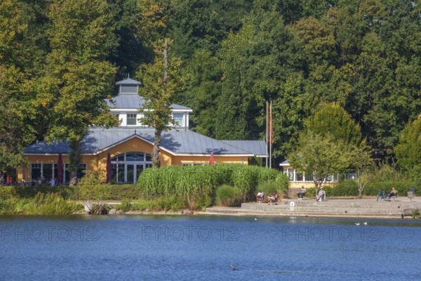 Restaurant lighthouse im Harburger Stadtpark, Harburg, Hamburg, Germany