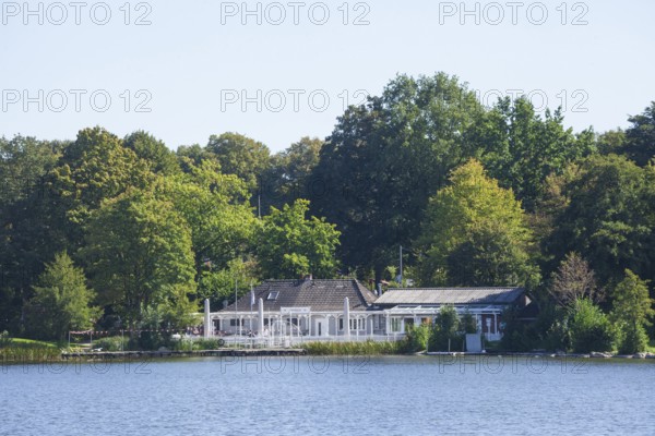 Outer mill pond in Harburg City Park, Harburg, Hamburg, Germany