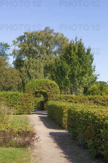 Arcade in the city park, Harburg, Hamburg, Germany