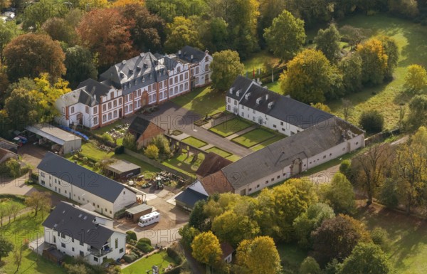 Hotel Schloss Münchweiler, Wadern, Saarbrücken, Saarland, Germany, Europe, aerial photo, birds-eyes view, aerial photography, aerial photography, overview, bird's eye view