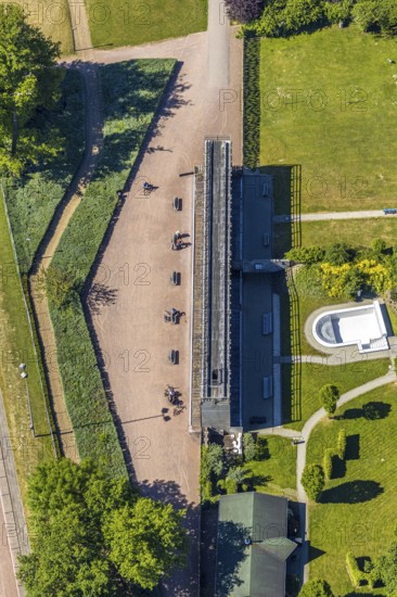 Aerial view, Am Gradierwerk, Arnsberg, Sauerland, Hochsauerlandkreis, North Rhine-Westphalia, Germany, DE, Europe, health, aerial view, aerial photography, aerial photography, saltworks, thermal brine, overview, bird's-eye view, overview
