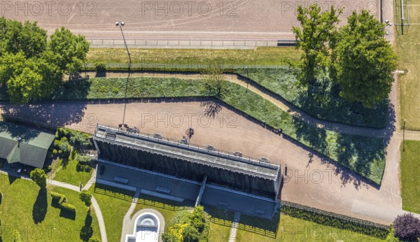Aerial view, Am Gradierwerk, Arnsberg, Sauerland, Hochsauerlandkreis, North Rhine-Westphalia, Germany, DE, Europe, health, aerial view, aerial photography, aerial photography, saltworks, thermal brine, overview, bird's-eye view, overview